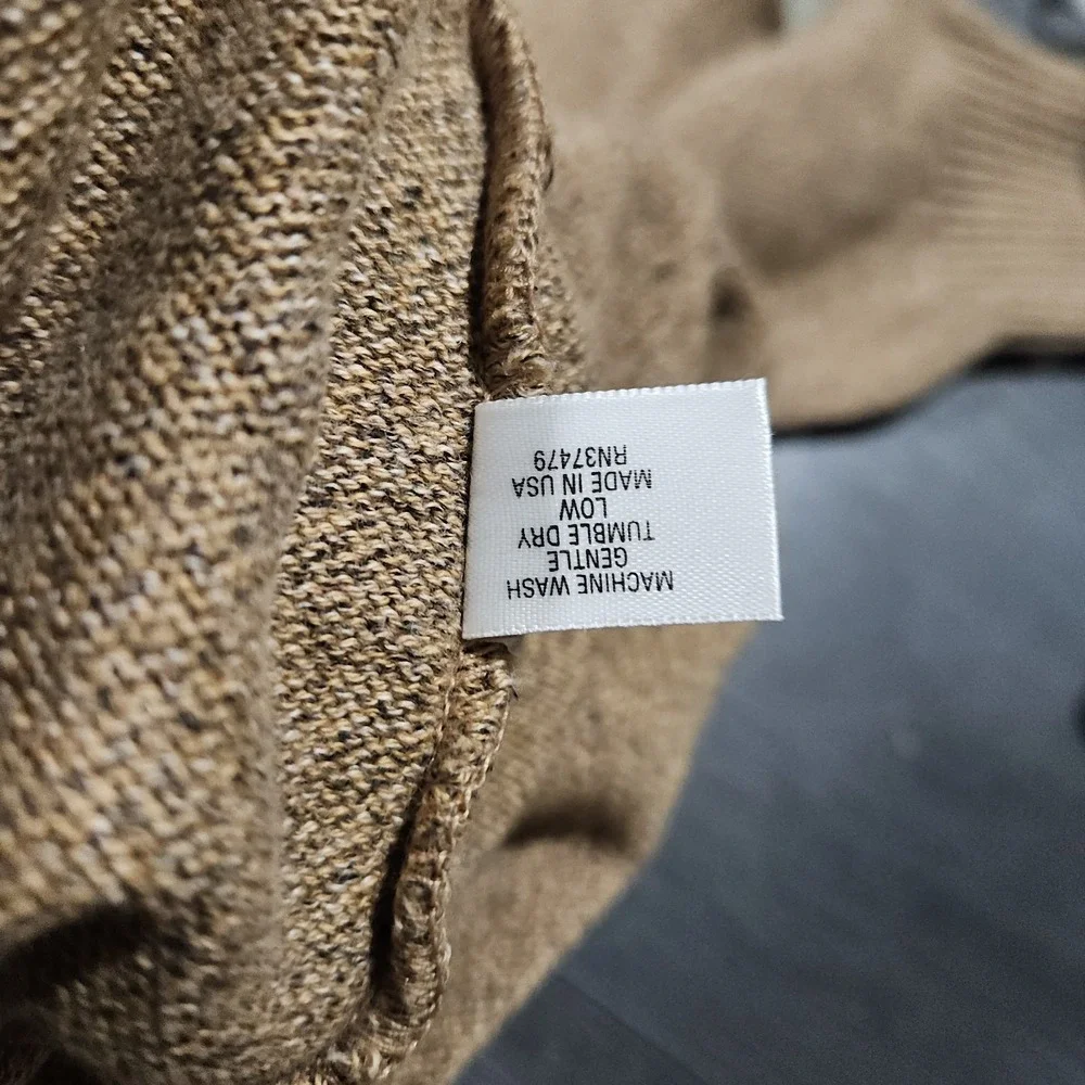 VTG St Croix Shop Knit Sweater Men‎ XL Tan Geometric Tennis Golf Preppy US Made
